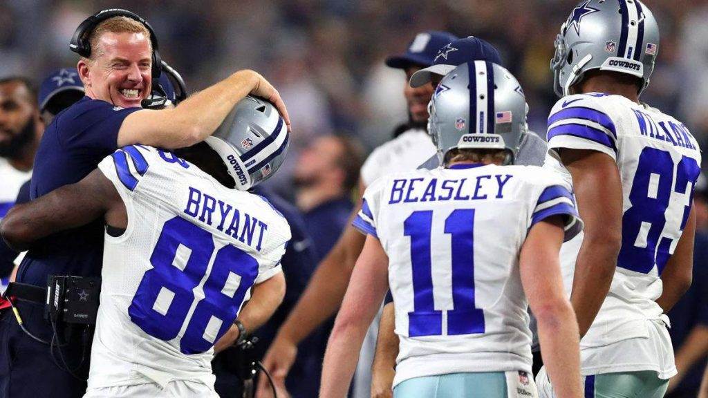 Dez Bryant, Jason Garrett, Cole Beasley