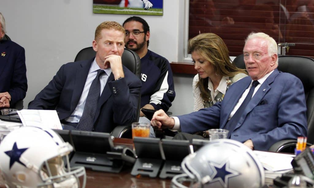 Jerry Jones and Jason Garrett