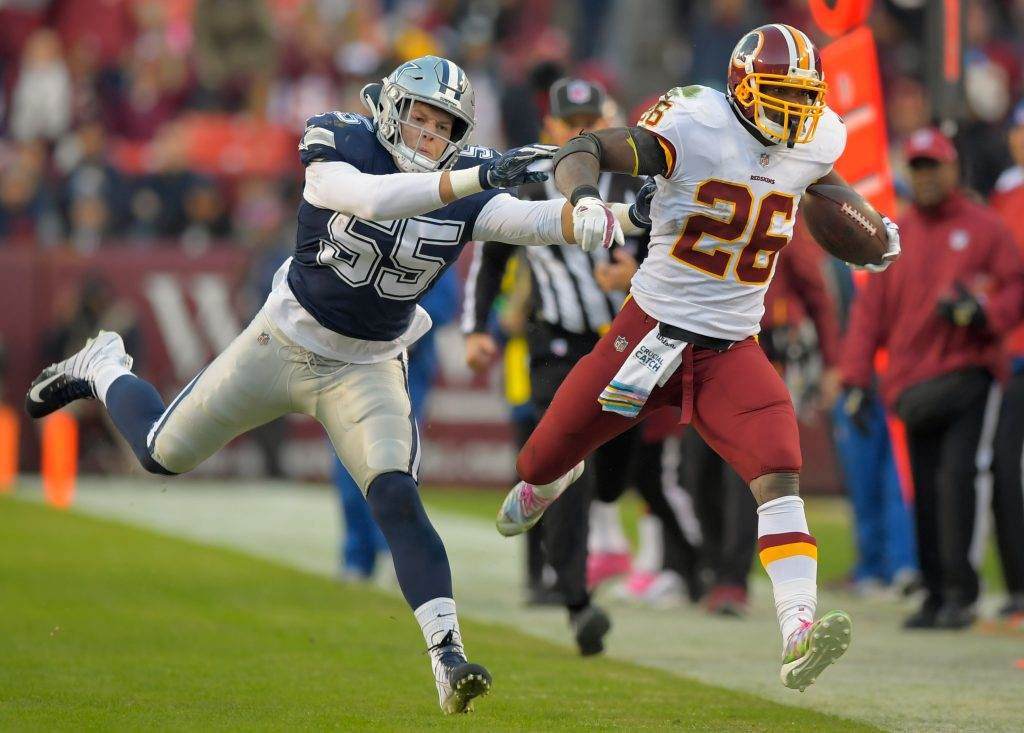 Leighton Vander Esch, Adrian Peterson