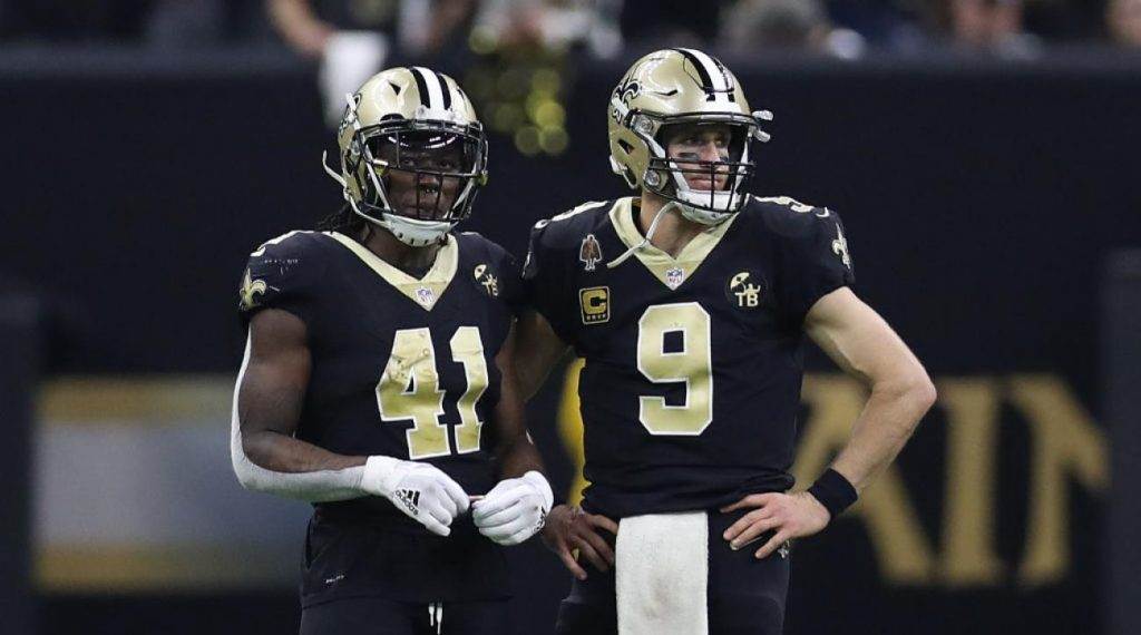 Alvin Kamara, Drew Brees