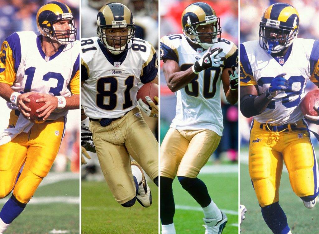 Kurt Warner, Isaac Bruce, Torry Holt, Marshall Faulk