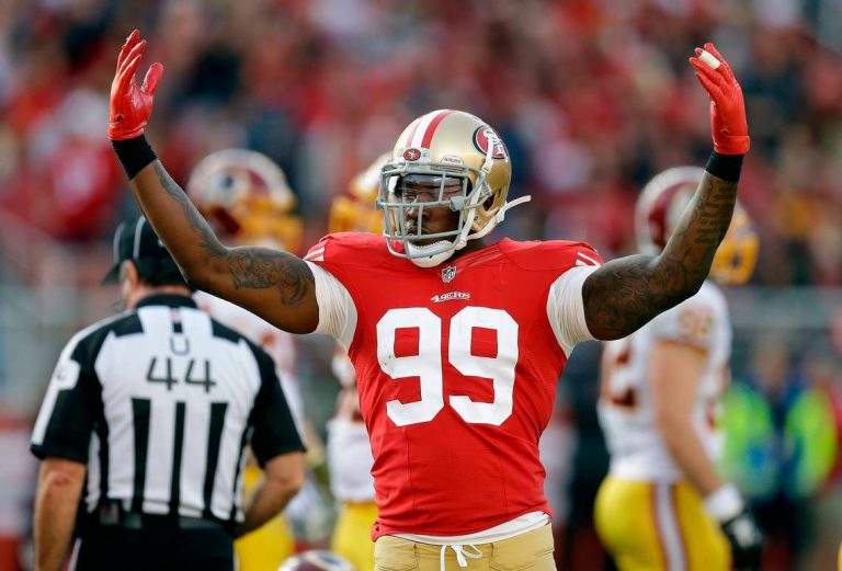 Aldon Smith Works on His Hands in Training Video