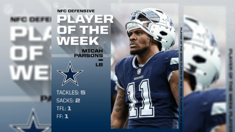 Micah Parsons named Defensive Player of the Week