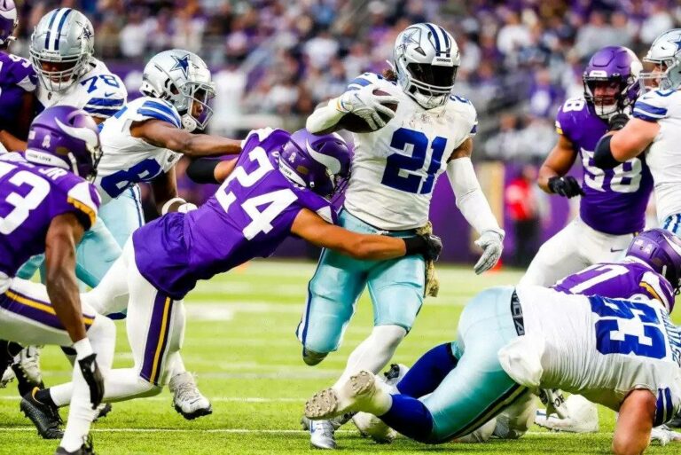 DAL [SCORE], MIN [SCORE]: Cowboys throttle Vikings on both sides, improve to 7-3