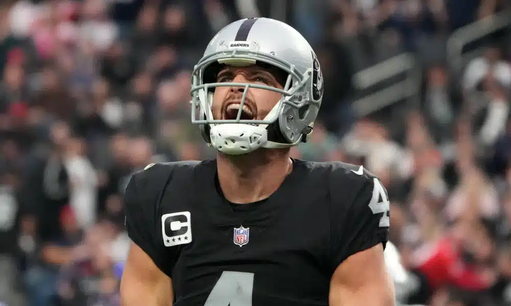 Quarterback Derek Carr on the Las Vegas Raiders