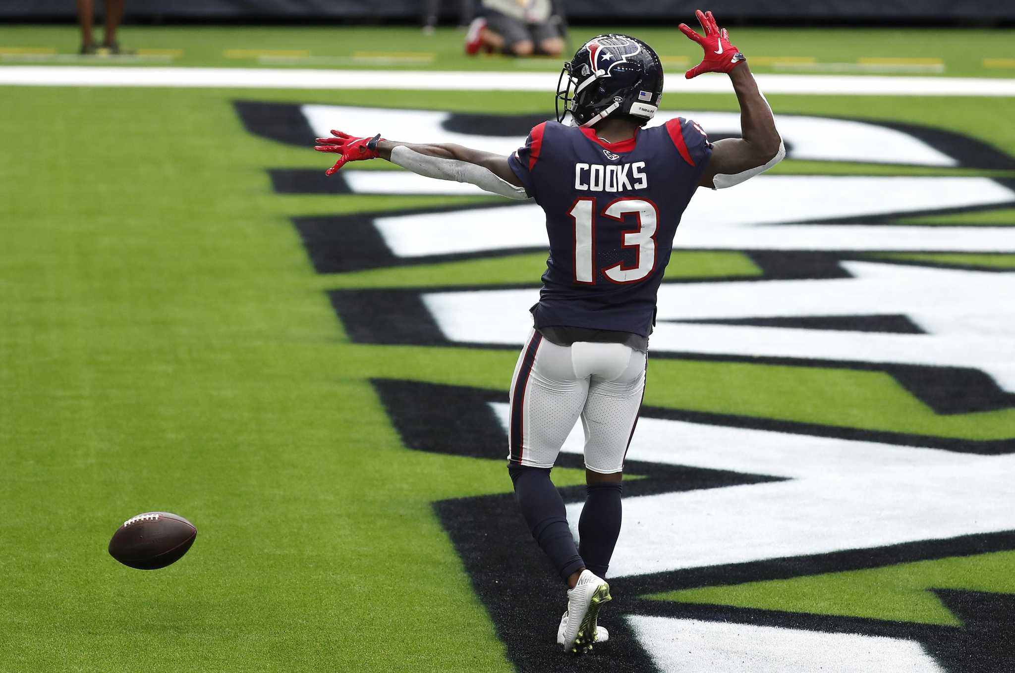 Brandin Cooks playing wide receiver on the Texans