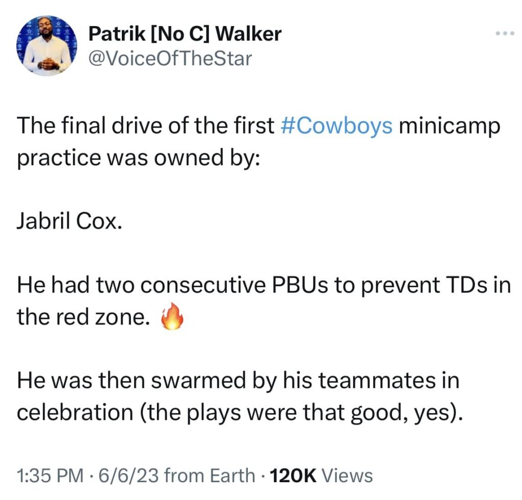 Cowboys minicamp: Jabril Cox competing for more snaps in 2023; Cowboys News